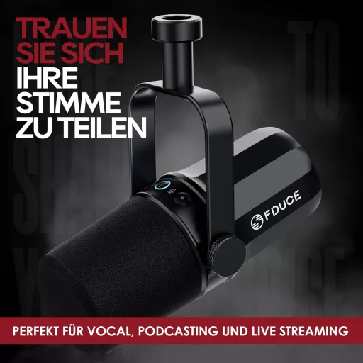 FDUCE SL40 Profi Streaming Mikrofon USB/XLR Csatlakozással, Beépített Fejhallgató Kimenettel - Black, SL40 USB, XLR