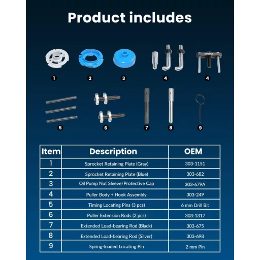 DPTOOL Szelepfedél Leszerelő Ford 2.0 2.2 2.4 3.2 TDDi TDCi Diesel