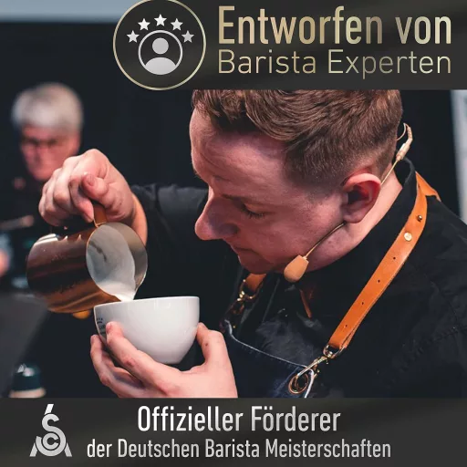 Cana de lapte Barista Legends din oțel inoxidabil, 350 ml, cu cioc special pentru Latte Art - Cană barista aurie pentru desenarea cafelei