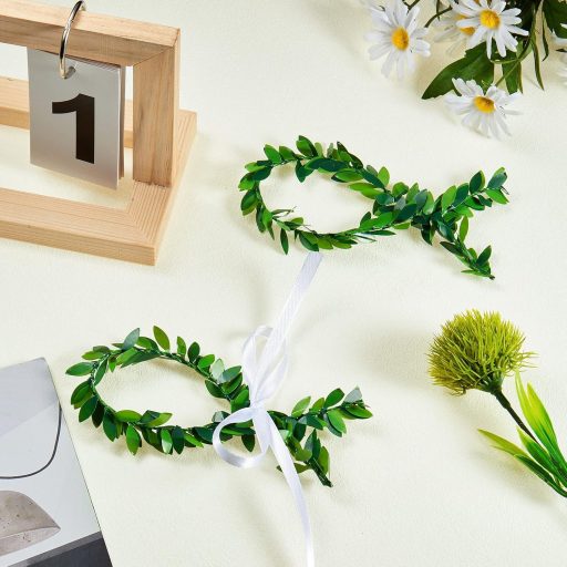 BBTO 10 db-os Hal Alakú Elsőáldozási Dekoráció Szett - Fiúknak és Lányoknak, Rattán Levelekkel, Szalaggal, Asztali Díszítéshez, Keresztelőre