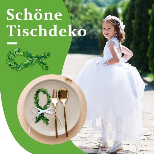 BBTO 10 db-os Hal Alakú Elsőáldozási Dekoráció Szett - Fiúknak és Lányoknak, Rattán Levelekkel, Szalaggal, Asztali Díszítéshez, Keresztelőre