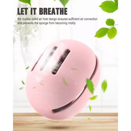 FERYES Silikónové Puzdro na Hubku na Make-up - Ružové Cestovné Puzdro na Kozmetické Príslušenstvo pre Hubky Beauty Blender - Priedušné Ochranné Puzdro