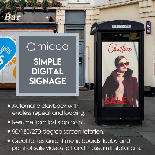 Multimediálny prehrávač Micca 4K 60Hz Ultra HD s podporou USB a MicroSD