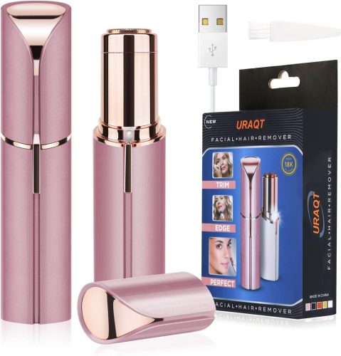 Epilator facial pentru femei URAQT cu LED, USB, nedureros