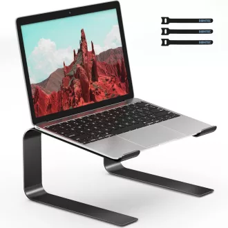   BONTEC Ergonomikus Laptop Állvány Íróasztalhoz, 10-17,3 Hüvelykes Notebookokhoz Kompatibilis Tartó, Fekete
