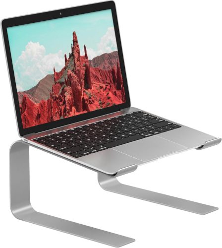 BONTEC Ergonomikus Laptop Állvány Íróasztalhoz, Ezüst Notebook Tartó 10-17,3 Hüvelykes Laptopokhoz Kompatibilis