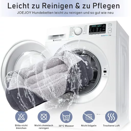 JOEJOY Kutyaágy Nagyobb Kutyáknak Szürke Mosható Puha Kutyakosár 76x61x23cm