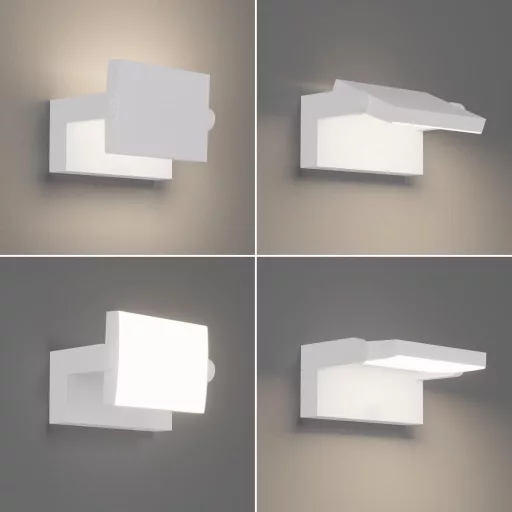 Klighten 24W Kültéri Fali Lámpa IP65 Vízálló LED Panellel, 1500 Lumen, Természetes Fehér