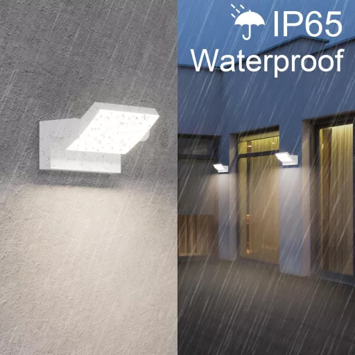 Klighten 24W Kültéri Fali Lámpa IP65 Vízálló LED Panellel, 1500 Lumen, Természetes Fehér