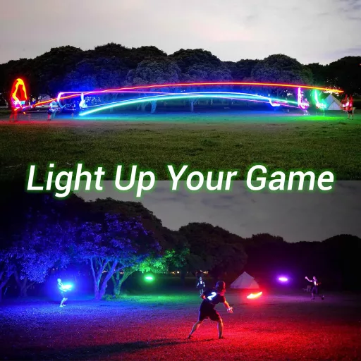 Frisbee luminos TOSY cu 108 LED-uri RGB, moduri inteligente, rezistent la apă, reîncărcabil