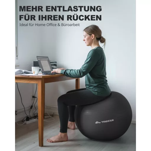 Trideer Fitness Labda 45-85 cm Pilates Egyensúly Jóga Otthon Irodai Ülőlabda