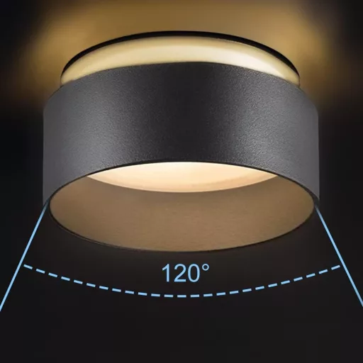 KYOTECH Indirekt Mennyezeti Spotlámpa LED 5W Meleg Fehér 3000K 400LM Fekete