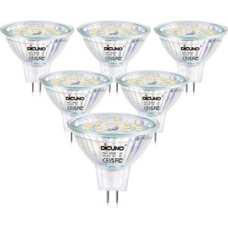   DiCUNO GU5.3 Bec LED 5W - Spot MR16 Dimmabil, Alb Natural 4000K, 500LM, Înlocuitor Halogen 50W, Unghi de dispersie 120°, Interior S
