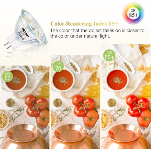 DiCUNO GU5.3 Bec LED 5W - Spot MR16 Dimmabil, Alb Natural 4000K, 500LM, Înlocuitor Halogen 50W, Unghi de dispersie 120°, Interior S