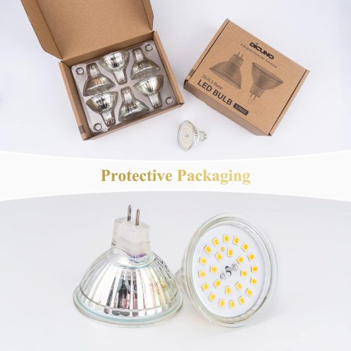 DiCUNO GU5.3 LED Izzó 5W - Dimmelhető MR16 Spotlámpa, Természetes Fehér 4000K, 500LM, 50W Halogén Helyettesítő, 120° Szórási Szög, Beltéri S