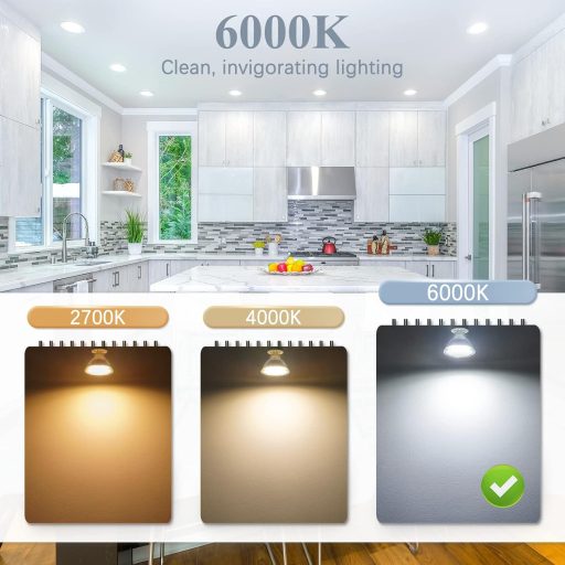 Bec LED GU5.3 DiCUNO, Spoturi MR16 Dimmabile, 5W (Echivalent 50W Halogen), 6000K Alb Rece, 500LM, Unghi Fascicul 120°, Economic,