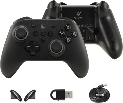 GuliKit KK3 Pro Vezeték Nélküli Kontroller Nintendo Switch/OLED/PC/Steam Deck Eszközökhöz - Hall Joystick, 1000Hz Válaszidő, Maglev Rezgés, 