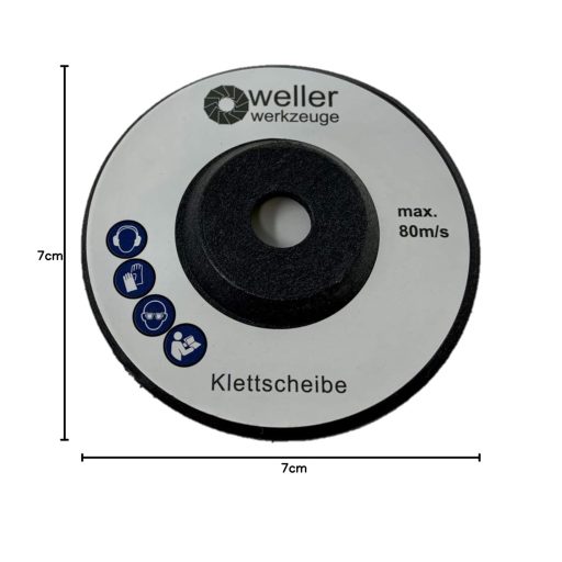 Wellerwerkzeuge XXL Set discuri abrazive cu velcro pentru polizor unghiular cu acumulator 10.8V 12V