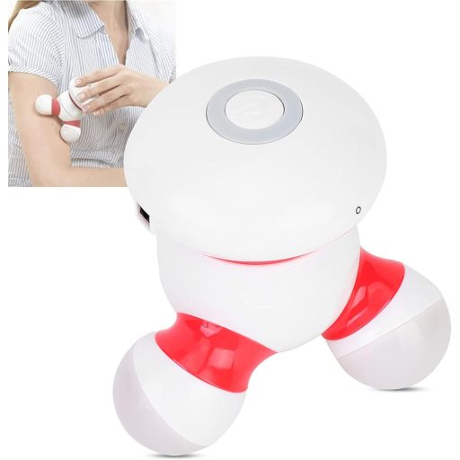 Aparat de masaj portabil USB Brrnoo cu vibrații și lumină LED pentru spate, gât, brațe și picioare