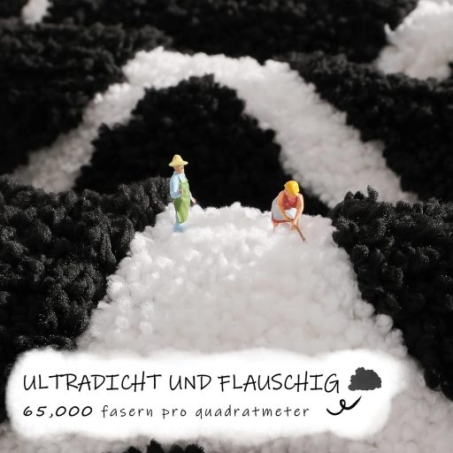 chakme Mikroszálas Fürdőszobai Szőnyeg 60x152cm Csúszásmentes Fekete-Fehér