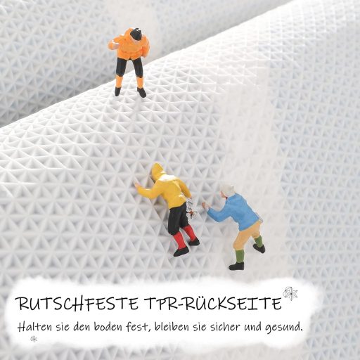 chakme Mikroszálas Fürdőszobai Szőnyeg 60x152cm Csúszásmentes Fekete-Fehér