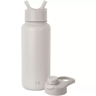   Simple Modern Izolált Acél Sportpalack Szívószállal 1L Mandula Birch - 946 ml, - Almond Birch