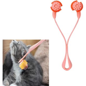   Rozi češalj za mačke s valjkom - 2u1 masažer i odstranjivač dlaka