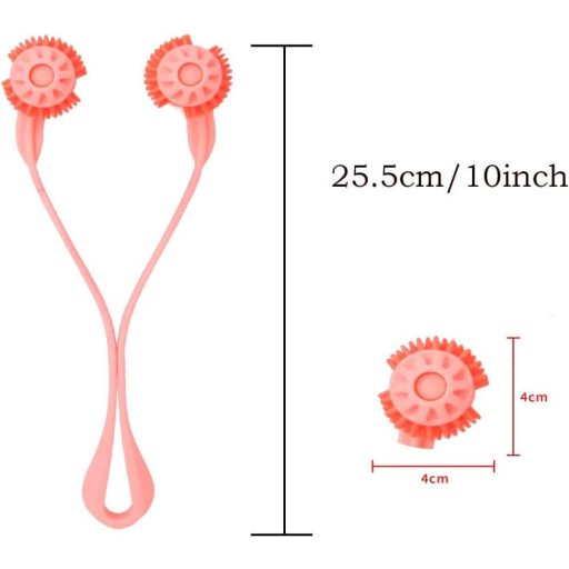 Rozi češalj za mačke s valjkom - 2u1 masažer i odstranjivač dlaka