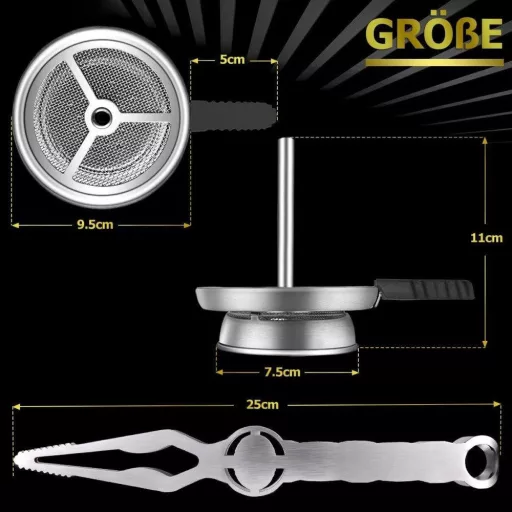 DFESKAH Színes Egyszer Használatos Higiénikus Shisha Szájdarabok 100 darabos csomagban, Ajándék Rozsdamentes Acél Széntartó Csipesz és Kandalló Tartozék