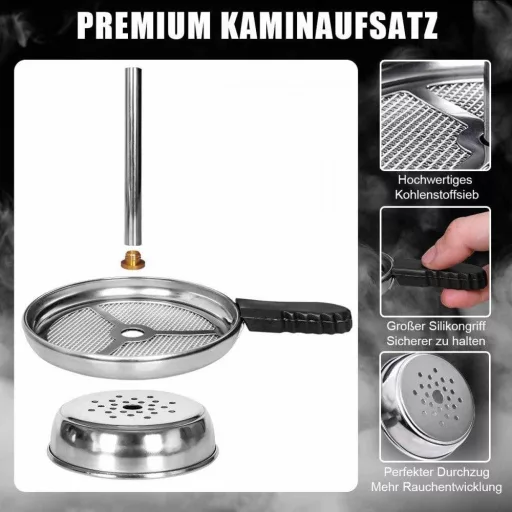 DFESKAH Színes Egyszer Használatos Higiénikus Shisha Szájdarabok 100 darabos csomagban, Ajándék Rozsdamentes Acél Széntartó Csipesz és Kandalló Tartozék