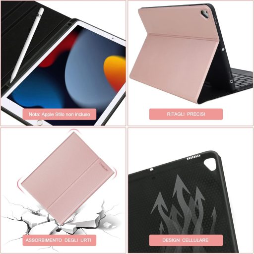 JADEMALL iPad maska s talijanskom tipkovnicom i trackpadom za 10,2" 9./8./7. generaciju