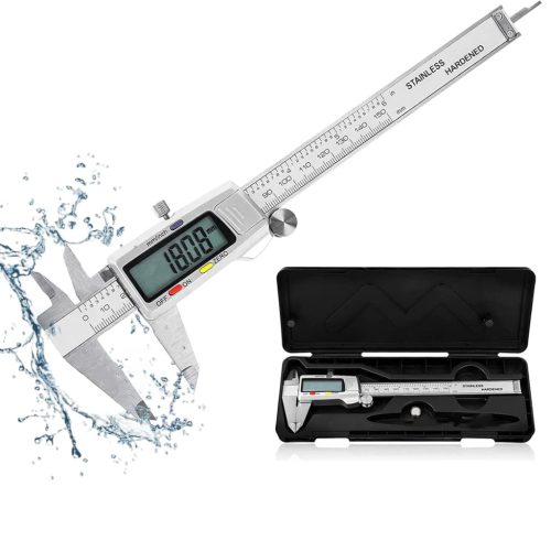 ZHAOMIMI Digitális Tolómérő 150mm Rozsdamentes Acélból - Nagy LCD Kijelzővel, 0,01mm Pontosság, Belső-Külső-Mélység Méréshez