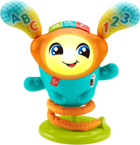 Fisher-Price DJ Hüpfi Jucărie Interactivă Dansatoare - Jucărie Muzicală, cu Mișcare, pentru Copii de la 9 Luni, în Limba Germană, cu Baterii, Multicoloră