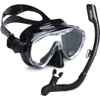   Dizokizo Snorkel Szett Felnőtt Panoráma Maszk Anti-Szivárgás Búvárkodáshoz