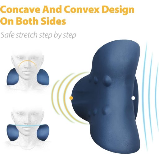 Pernă de masaj pentru gât și umeri Anzorhal, tractor cervical, ameliorarea durerii, bleumarin