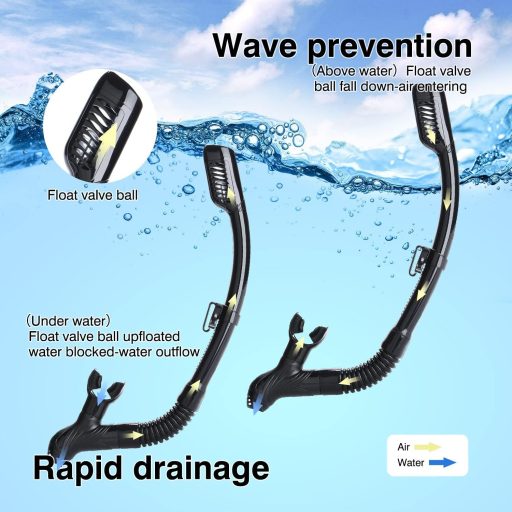 Dizokizo Snorkel Szett Felnőtt Panoráma Maszk Anti-Fog Szivárgásmentes Búvárkodáshoz