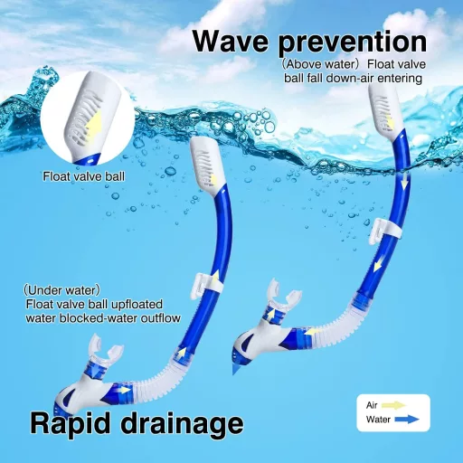 Dizokizo Set za ronjenje s maskom širokog vidnog polja, profesionalna maska za ronjenje s funkcijom protiv zamagljivanja.