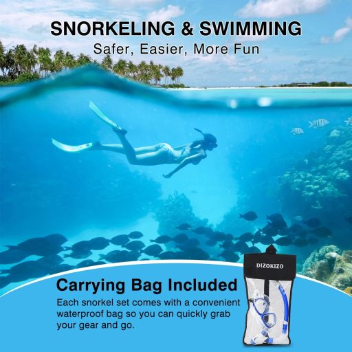 Dizokizo Snorkel Szett Széles Látómezővel, Profi Búvárkodás Maszk Páramentesítéssel