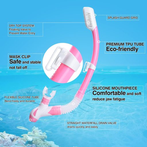 Dizokizo Snorkel Szett Felnőtt Panoráma Maszk Anti-Fog Szivárgásmentes Búvárkodáshoz