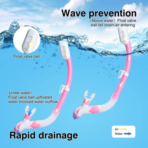 Dizokizo Snorkel Szett Felnőtt Panoráma Maszk Anti-Fog Szivárgásmentes Búvárkodáshoz