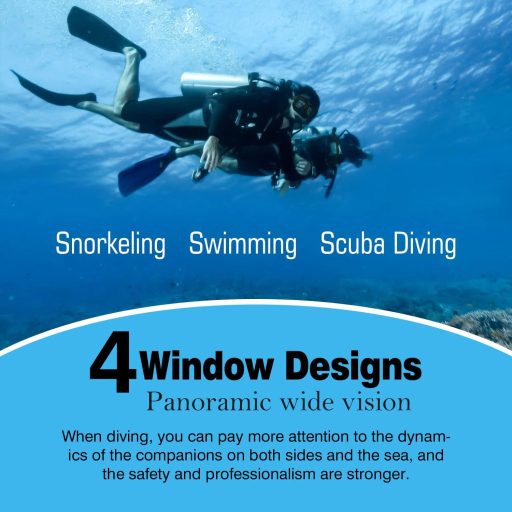 Dizokizo Snorkel Szett Felnőtt Panoráma Maszk Anti-Fog Szivárgásmentes Búvárkodáshoz