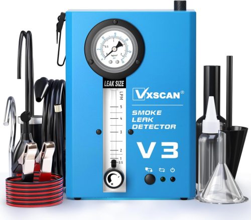 VXSCAN V3 EVAP Füstgenerátor - Autó Szivárgáskereső Nyomásmérővel és Áramlásmérővel - 12V-os Füstgép Autókhoz, Motorokhoz, Csónakokhoz