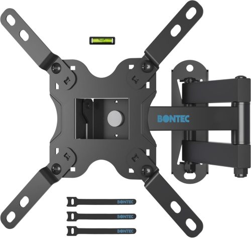 Suport de perete pentru TV BONTEC, 13-42", LED LCD OLED, înclinabil, rotativ, pivotant 360°, sarcină maximă 20 kg, cu șuruburi de siguranță, VESA 20