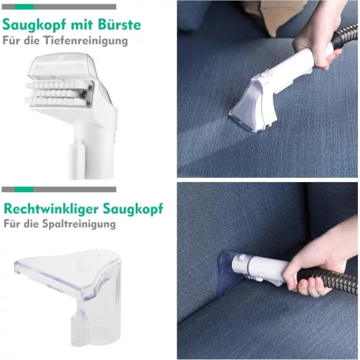 HAUSHOF StainZapper Szőnyeg- és Kárpittisztító Porszívó 400W, Folteltávolító Funkcióval, Kanapéhoz, Autóüléshez, Lépcsőhöz, 1,1L Tartállyal