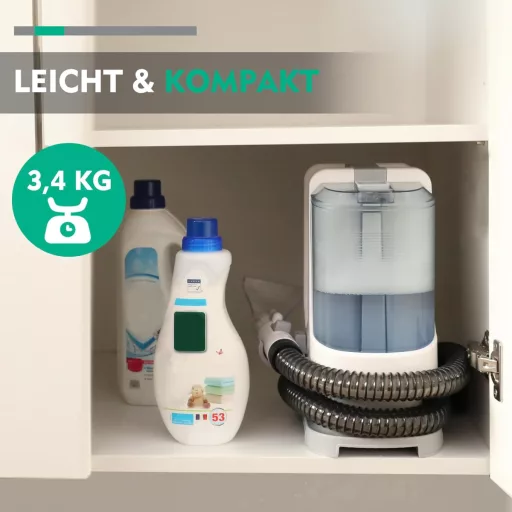 Aspirator pentru covoare și tapițerie HAUSHOF StainZapper 400W, cu funcție de îndepărtare a petelor, pentru canapele, scaune auto, scări, cu rezervor de 1,1L