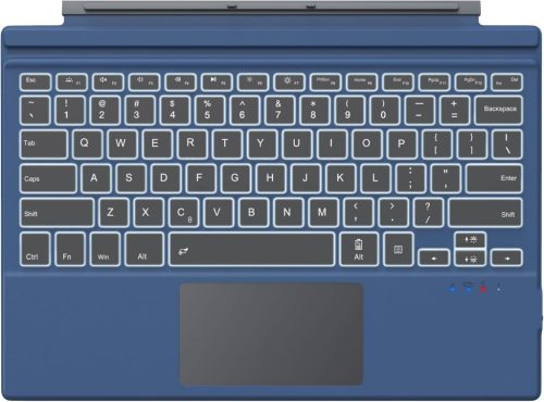 MoKo Bluetooth Billentyűzet Touchpaddal Surface Pro 7+/7/6/5/4/3 Készülékekhez - 7 Színű RGB Háttérvilágítás, Újratölthető, QWERTY