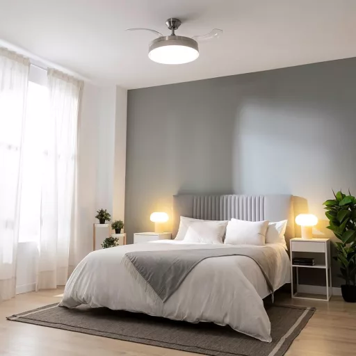 Ventilator de tavan cu palete pliabile Cecotec Aero 4280 cu lampă LED 106cm - Oțel inoxidabil