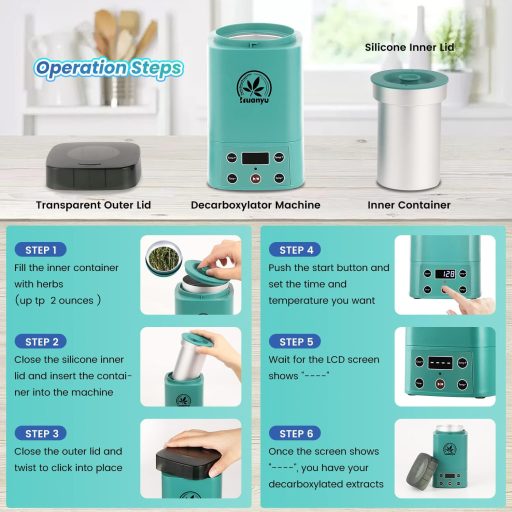 Huanyu Decarboxilator Infuzor Ulei/Unt din Plante, Aparat, Aluminiu PP PC