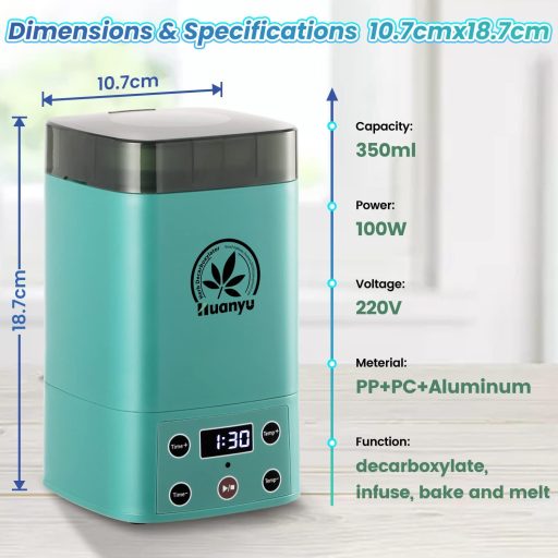 Huanyu Decarboxilator Infuzor Ulei/Unt din Plante, Aparat, Aluminiu PP PC