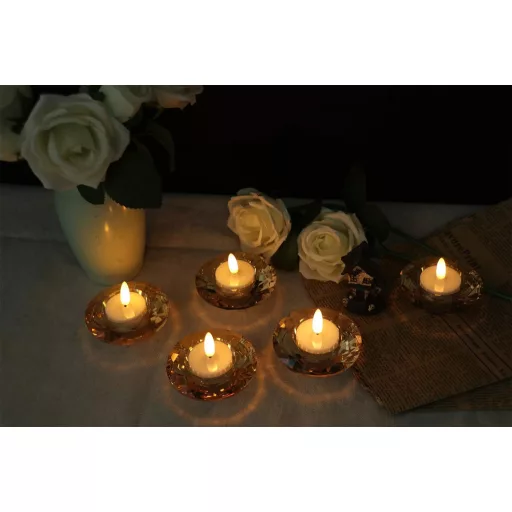 Eldnacele 12 LED električnih čajnih svijeća s 6-satnim timerom, dekorativne svijeće s efektom treperenja